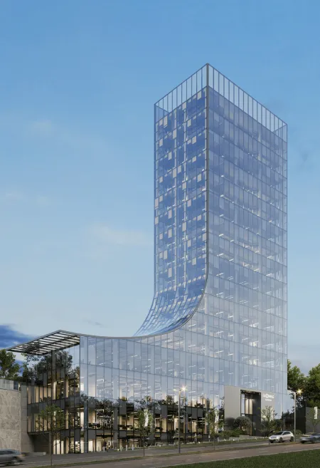 Glowing Tower Prishtina view from outside