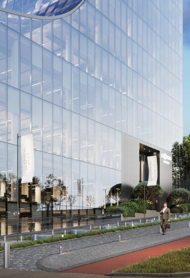 Glowing Tower Prishtina outside view