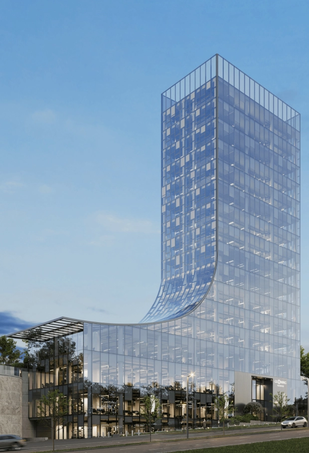 Glowing Tower Prishtina outside view