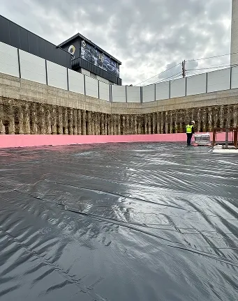 Completion of XPS Insulation and Polyethylene Membrane Layer – Glowing Star, Kalabria – Prishtina